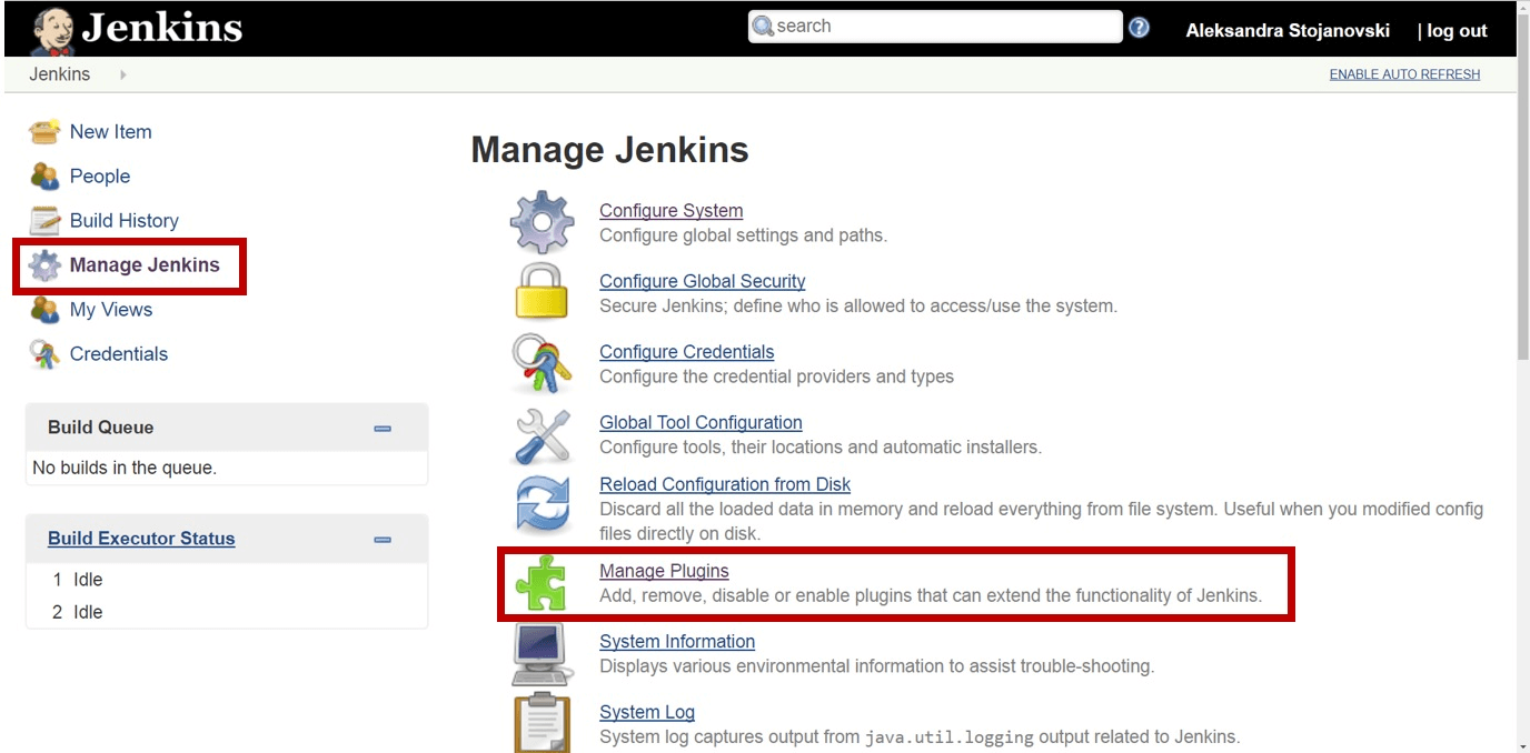 Manage Jenkins