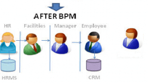 A new organization after applying the BPM methodology, tibco