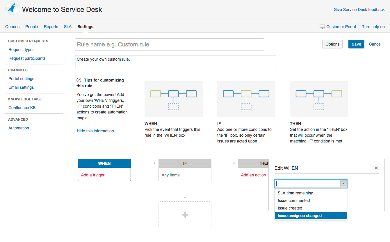 Creating custom rules