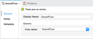 Flow reference component’s Properties Editor