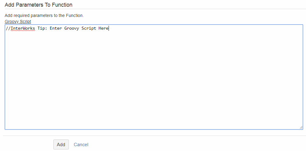 Add parameters to function