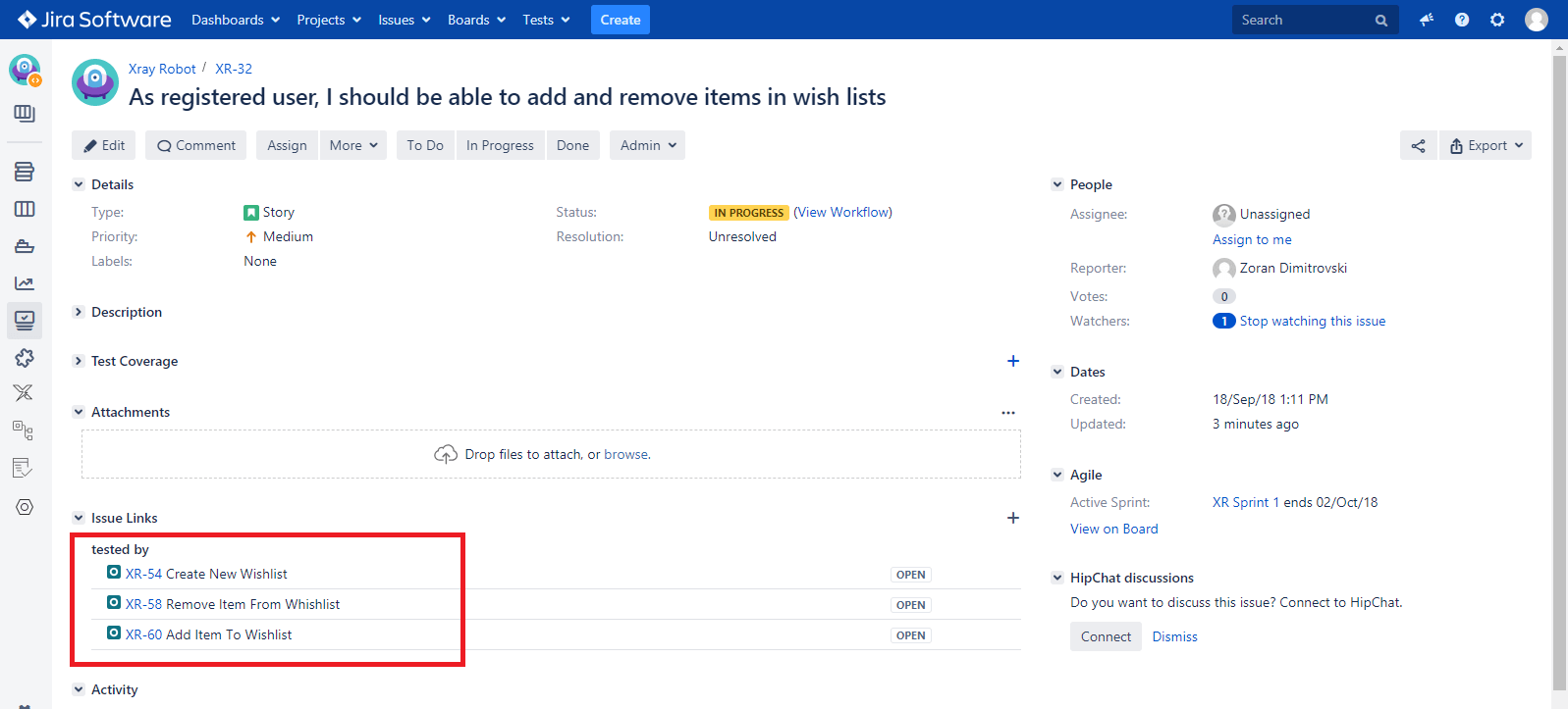 "Automatically" created and associated Tests after Robot tests execution