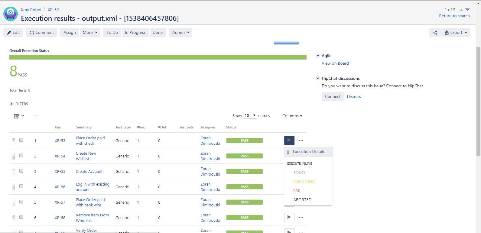 Xray integration with Robot testing framework - ⋮IWConnect