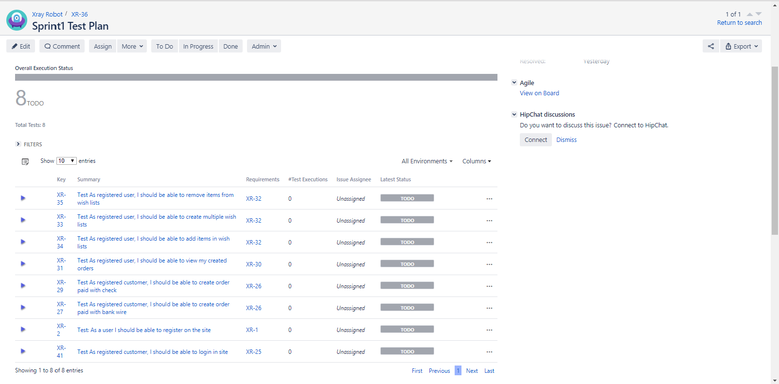 Sample Xray Test Plan