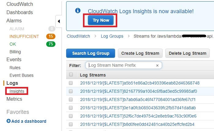 CloudWatch Logs Insight