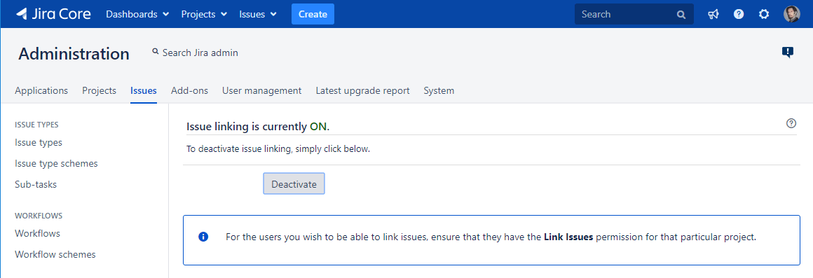 get the list of types from: Administration -> Issues -> Issue linking in JIRA