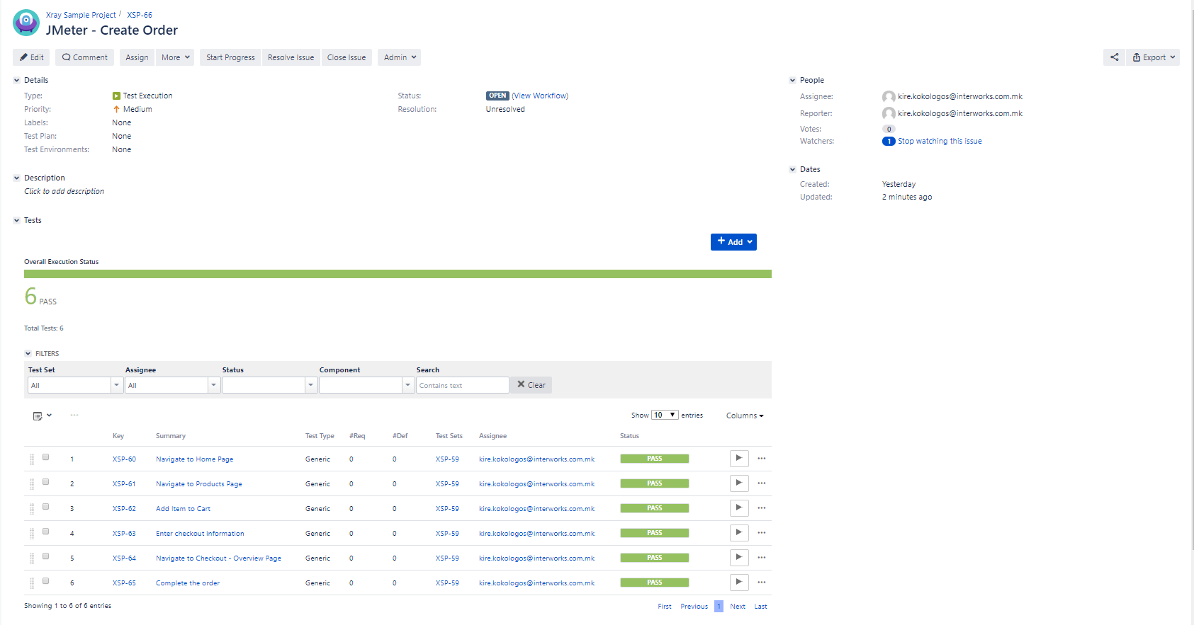 Integrating Xray with JMeter functional tests