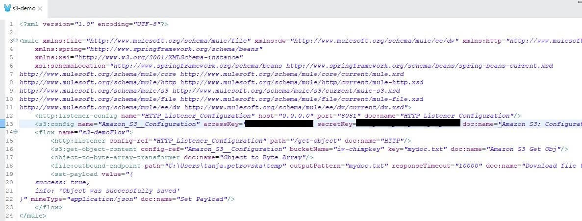 Figure 10 - xml representation