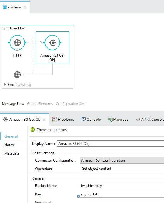 Figure 4 - Configuration for Amazon S3 endpoint