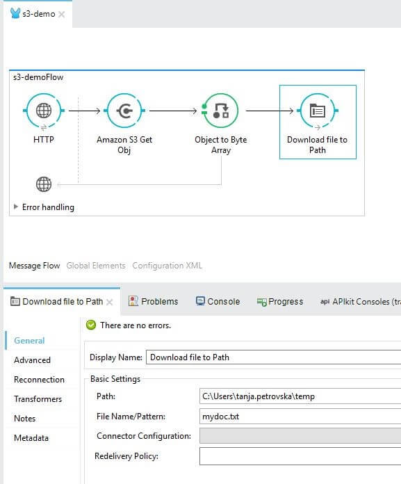 Figure 6 - Download file locally