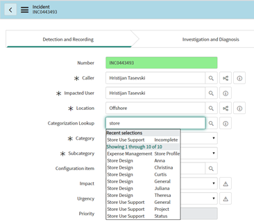Category and Subcategory fields are stored in the Choice table