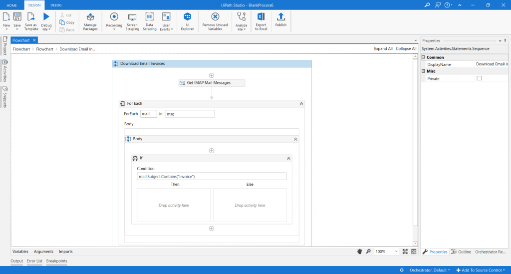 Figure 3: For Each Mail Activity