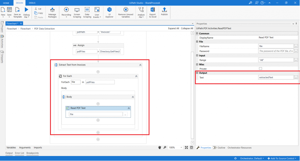 Figure 7: For Each FIle Activity