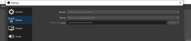 Connecting OBS with YouTube