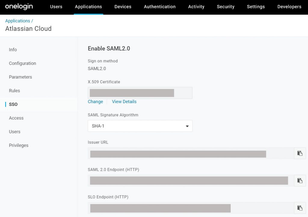 Atlassian Cloud app using SAML 2.0 protocol