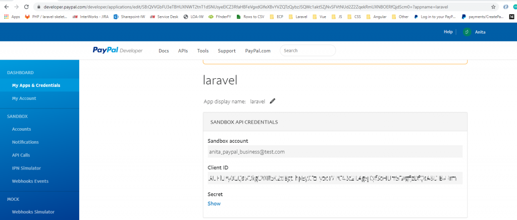creating a new application in Laravel