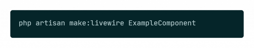 Creating a Livewire component