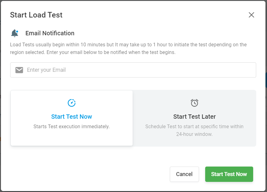 “Load Injector Geo Distribution” screen