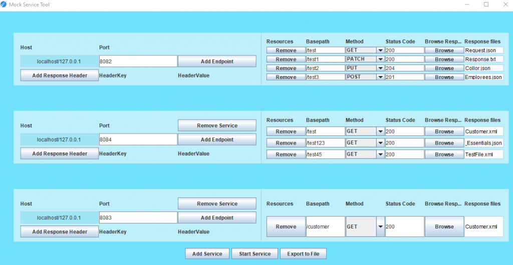 Generic web service tool with multiple services