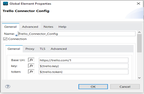 Trello Connector Config