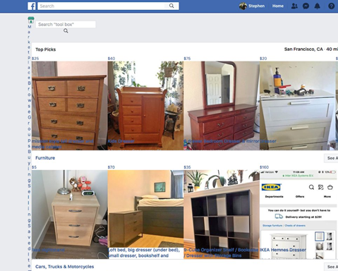 Visual bug on Facebook marketplace