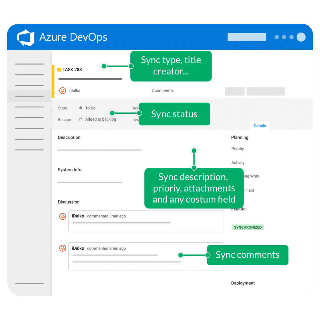 Sync between JIRA and Azure DevOps