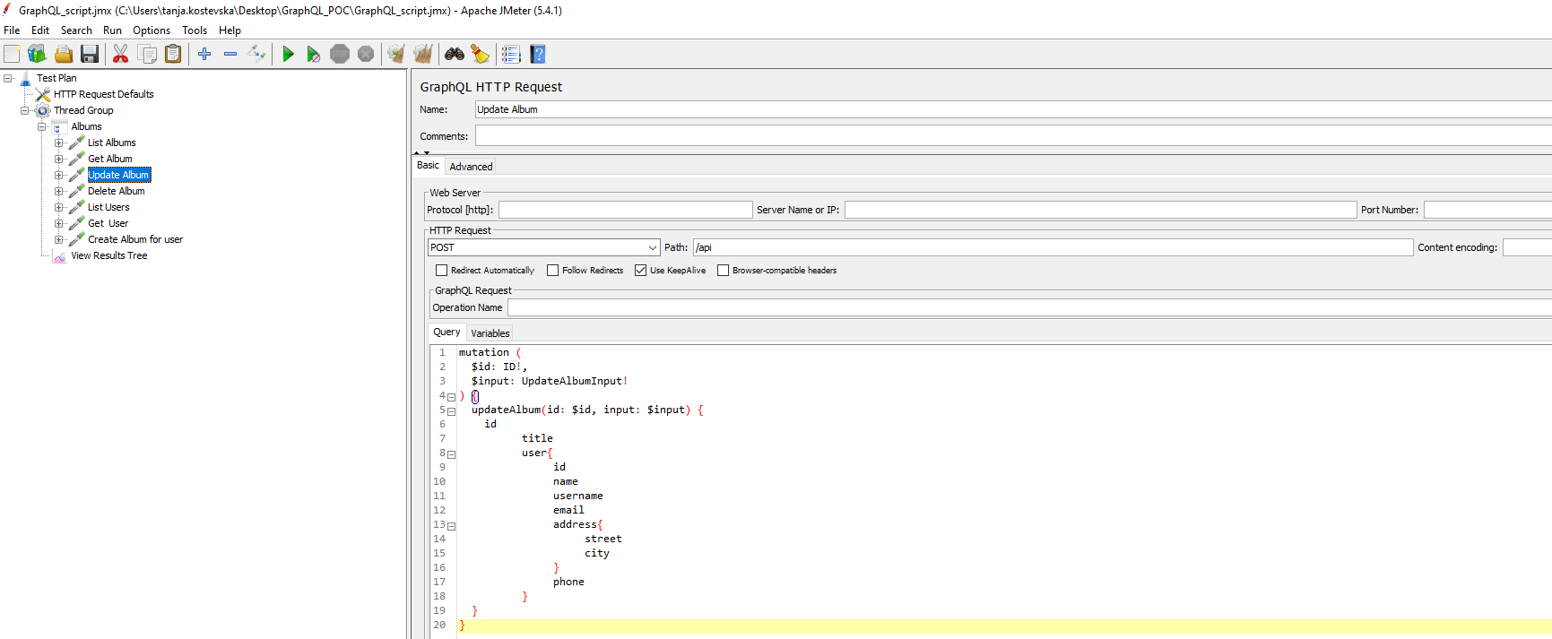 example of how we write mutations