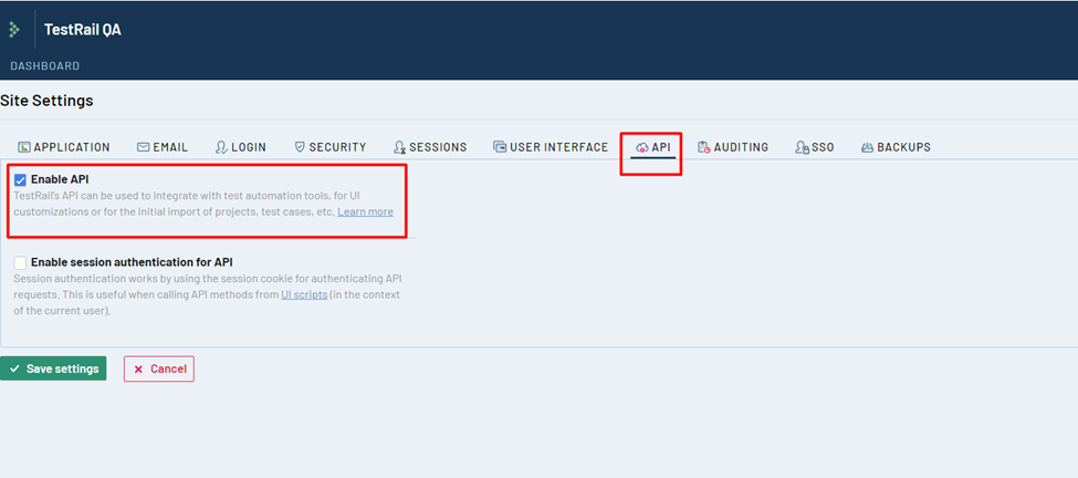 set/configure the requirements on the TestRail side