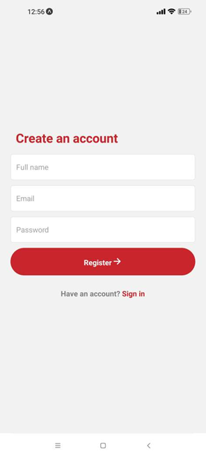 (Picture 2 - Register screen)