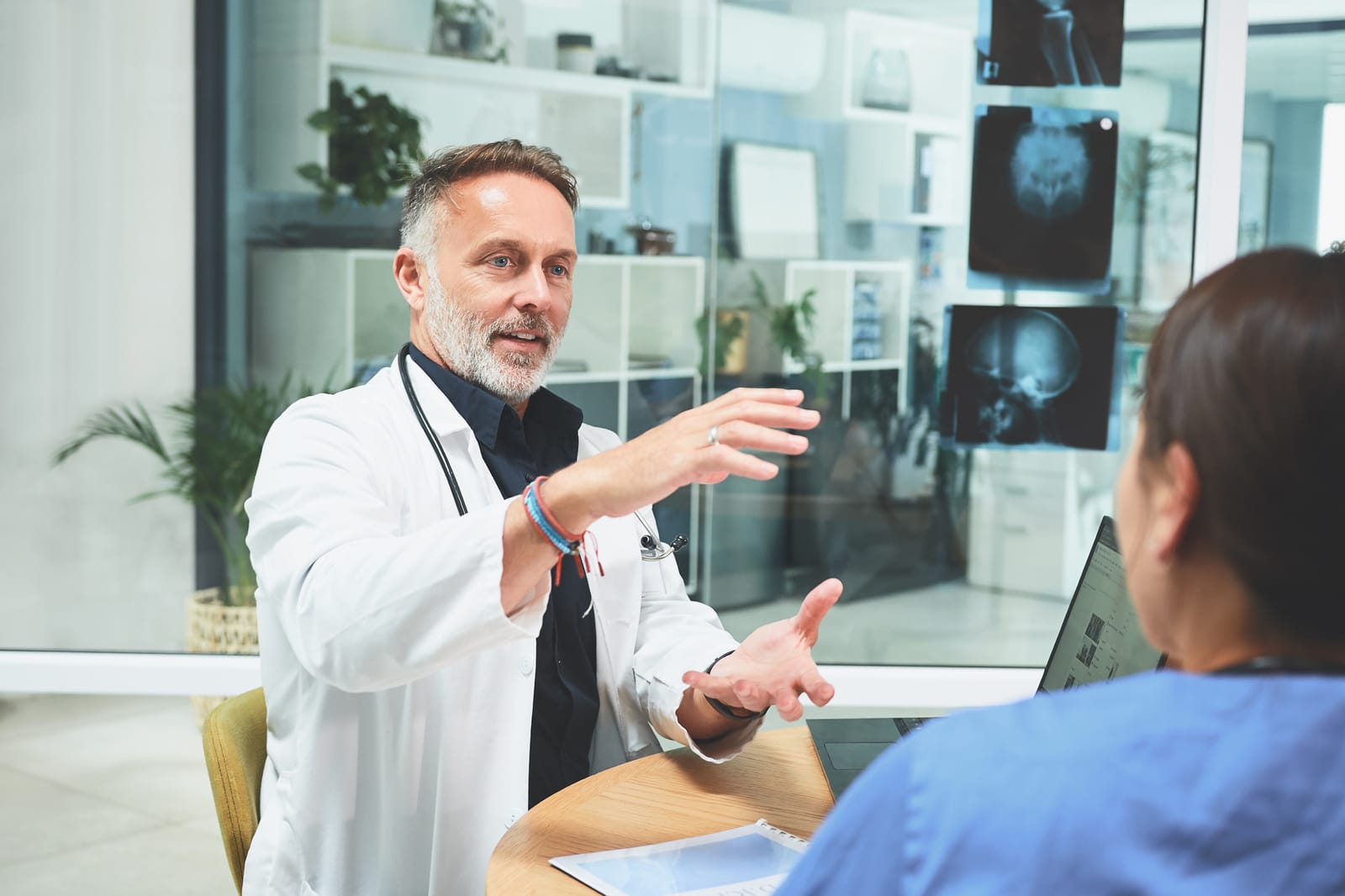 doctor talking to a patient