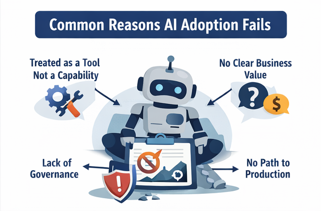 Common reasons AI adoption fails
