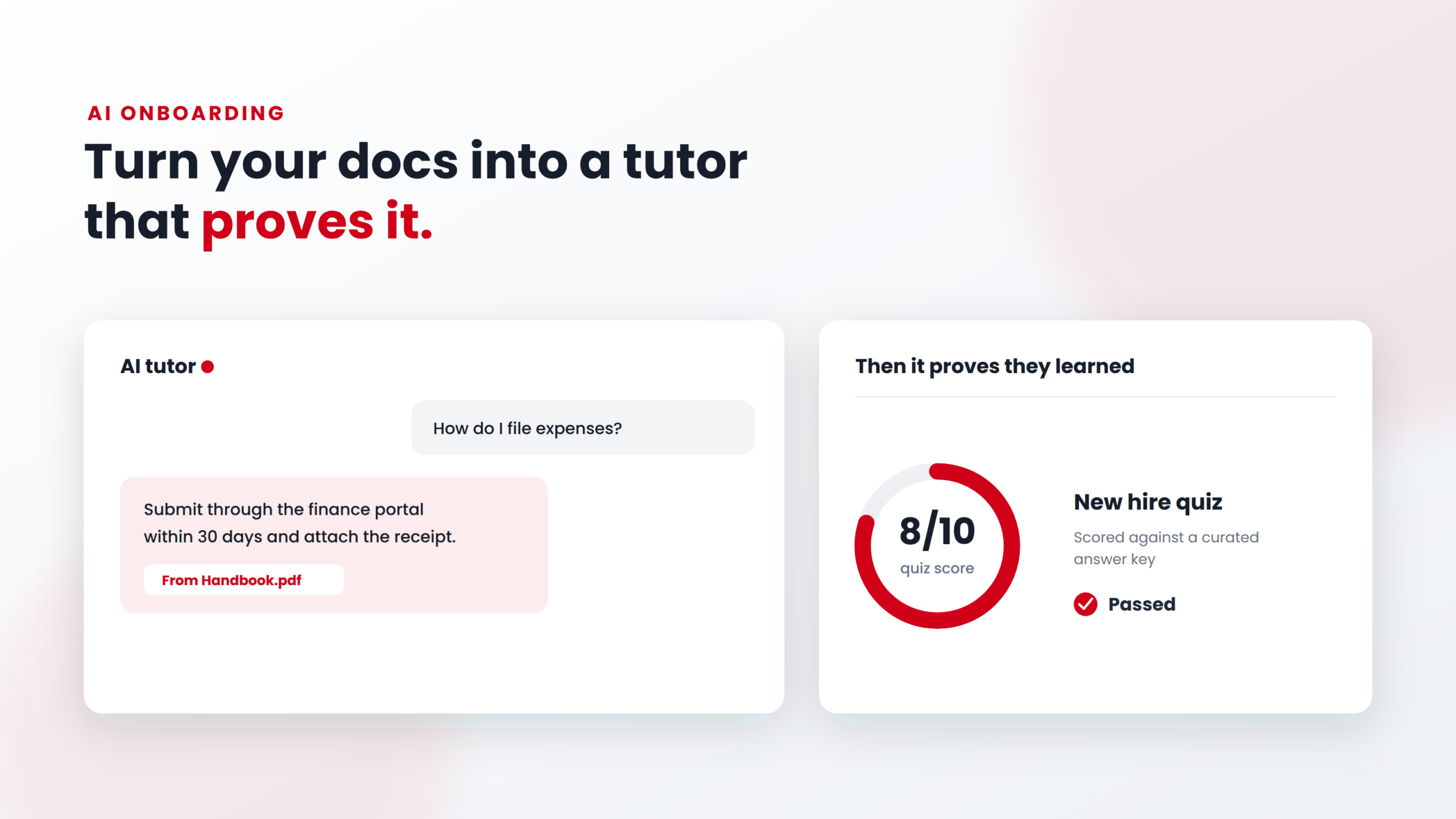 Onboarding Platform AI tutor