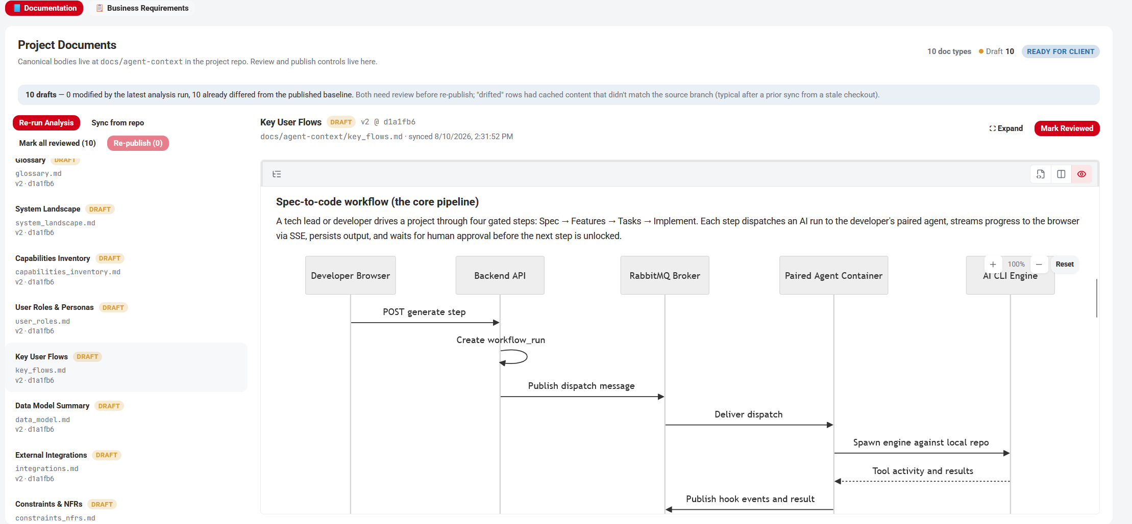 Robin project onboarding screen