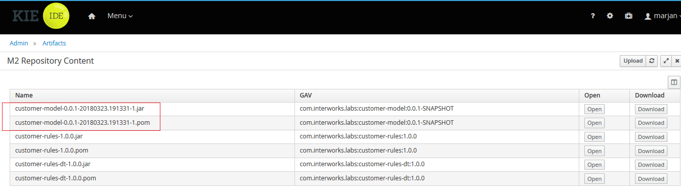 Drools Workbench Artifacts Repository