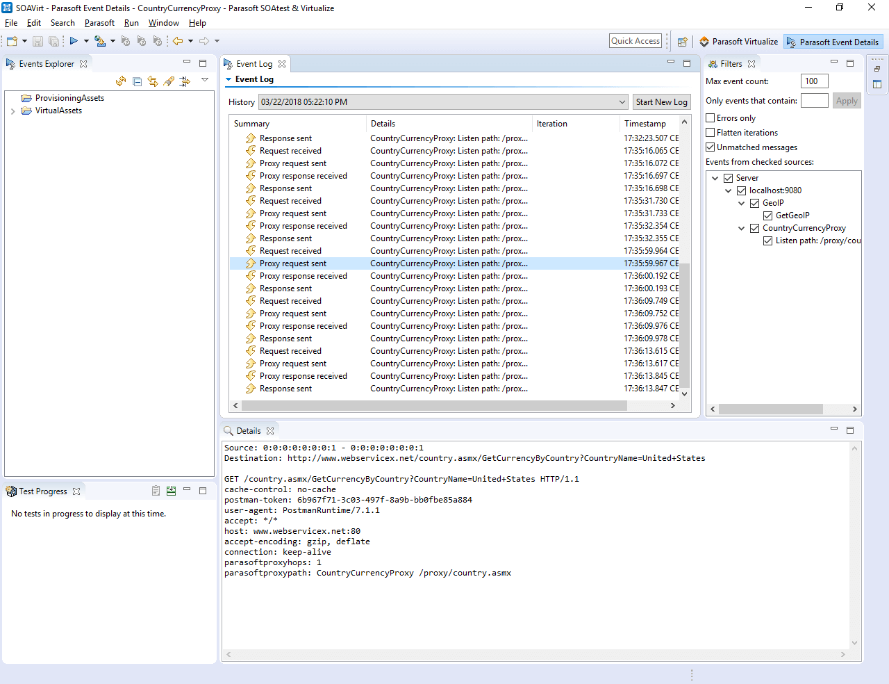 Live traffic log