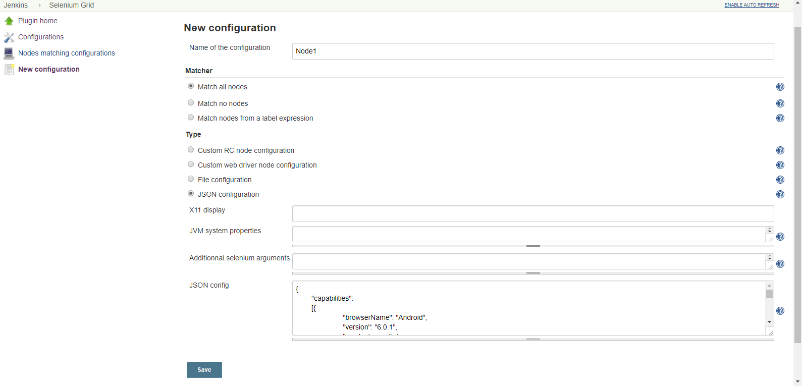 Node Configuration