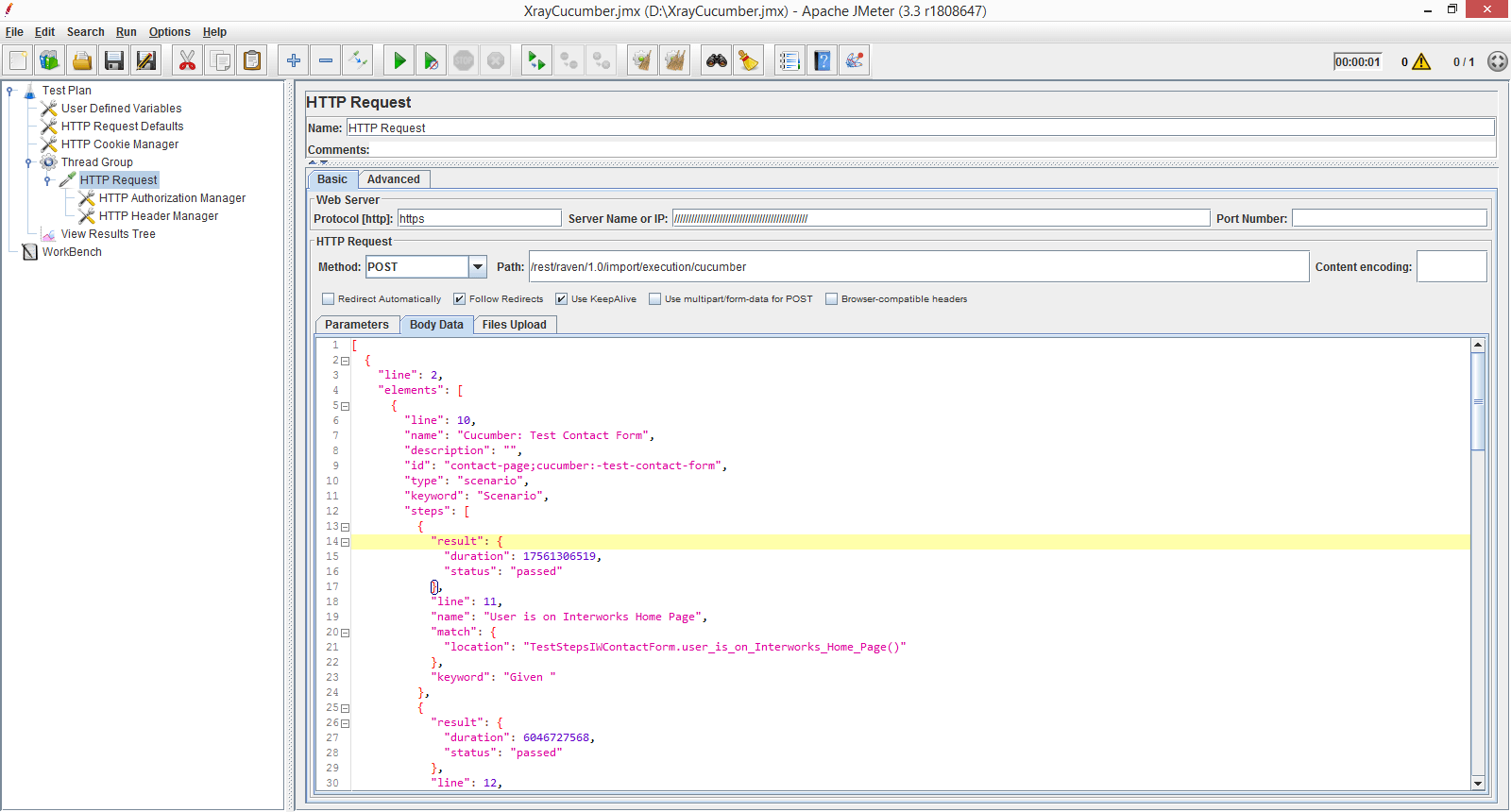 JMeter script for importing results through Xray REST API