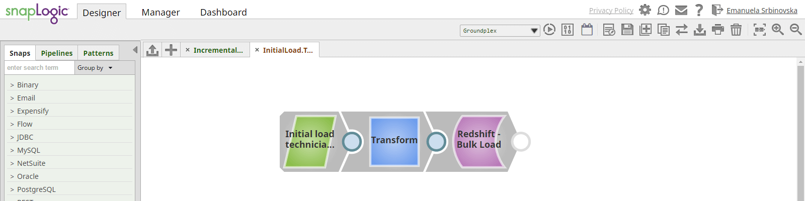 A simple pipeline for initial load of technician_dim table