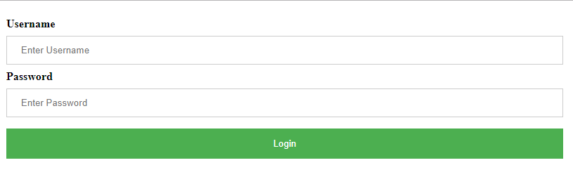 Filling username and password for logging in